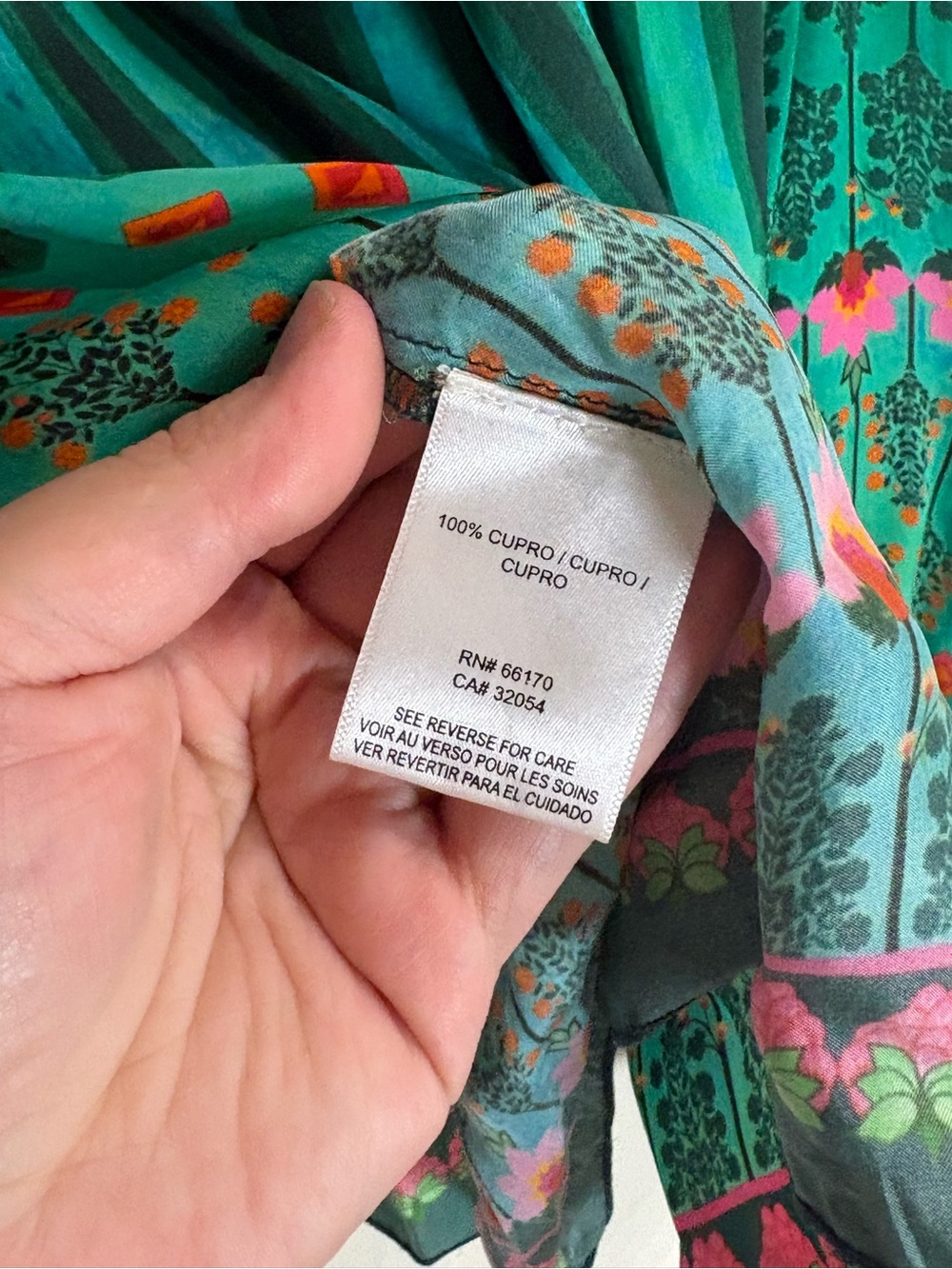 Anthropologie Siddhartha Bansal Lahiri Blouse in Green Motif Size Small - Picture 9 of 9